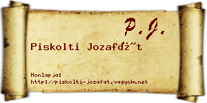 Piskolti Jozafát névjegykártya